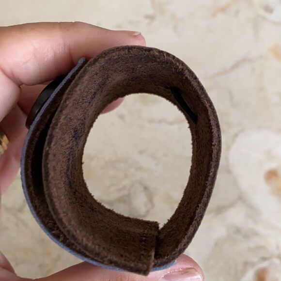 Handcrafted Leather Cuff Bracelet  - Picture 8 of 8